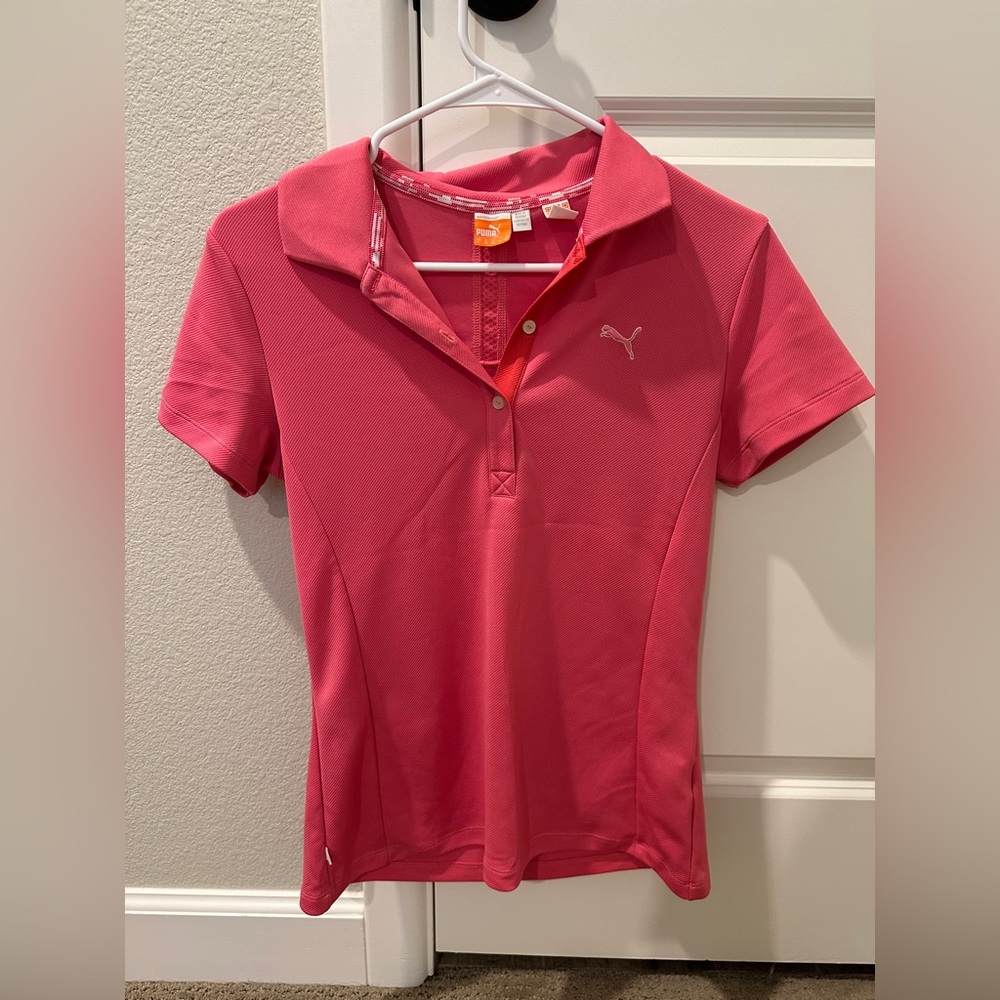 Puma Pink Golf Polo Shirt